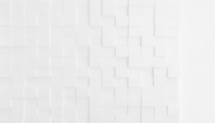 random shifted white scaled cube boxes block background wallpaper banner texture pattern with copy space