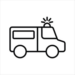 Ambulance Icon Vector Logo Template. Ambulance Icon Design