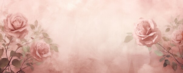 Faded rose texture background banner design