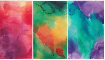 three abstract watercolor backgrounds versatile artistic image for creative design projects posters cards banners invitations magazines prints and wallpapers artist made art no ai