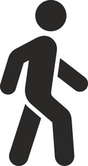 Human walking icon vector | pedestrian symbol | walk sign