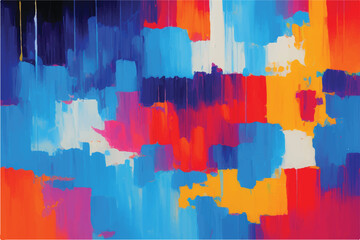 Fototapeta premium Multi color abstract oil painting. Abstract art. Oil painting background.