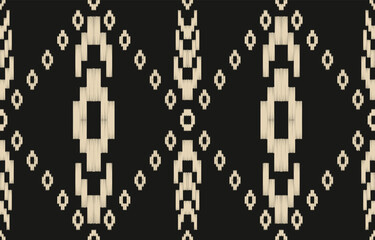 Ethnic abstract ikat art. Aztec ornament print. geometric ethnic pattern seamless  color oriental.  Design for background ,curtain, carpet, wallpaper, clothing, wrapping, Batik, vector illustration.