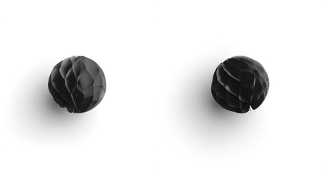 Black Honeycomb Paper Ball