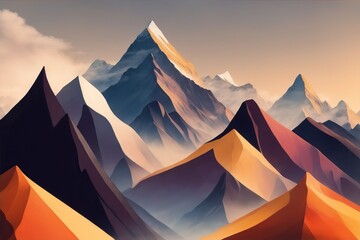 Abstract Mountain Landscape: A Vision Beyond Peaks
