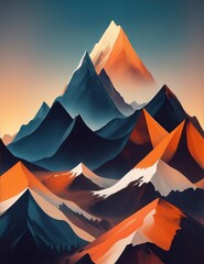 Abstract Mountain Landscape: A Vision Beyond Peaks
