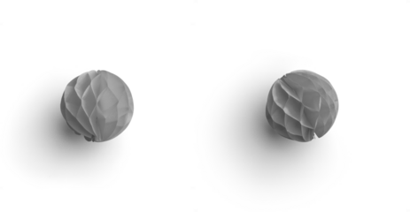 Grey Honeycomb Paper Ball