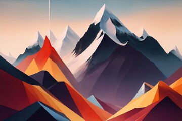 Abstract Mountain Landscape: A Vision Beyond Peaks
