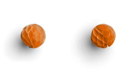 Orange Honeycomb Paper Ball
