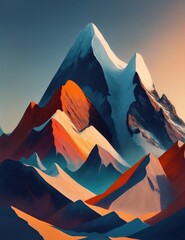 Abstract Mountain Landscape: A Vision Beyond Peaks
