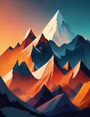Abstract Mountain Landscape: A Vision Beyond Peaks
