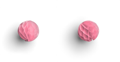 Pink Honeycomb Paper Ball