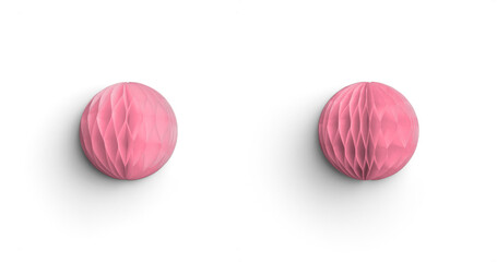Pink Honeycomb Paper Ball Half