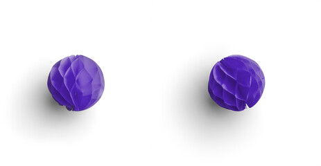 Purple Honeycomb Paper Ball