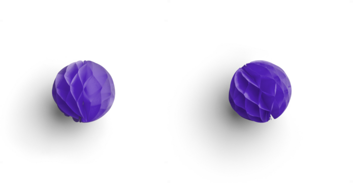 Purple Honeycomb Paper Ball