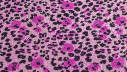 Obraz premium pink cerise leopard animal print fur pattern fabric