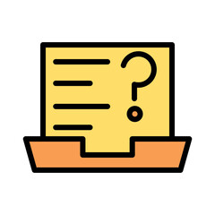 Learning Online Quiz Filled Outline Icon