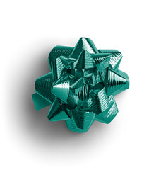 Green Gift Bow Metallic 1