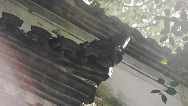 Anhui, Mount Huangshan, Xidi Hongcun, Anhui architecture, Jiangnan architecture, horse head wall, shade, light, spot, courtyard