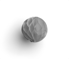 Grey Honeycomb Paper Ball 1