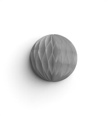 Grey Honeycomb Paper Ball Half 1