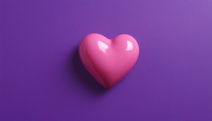 Obraz premium pink heart on black background