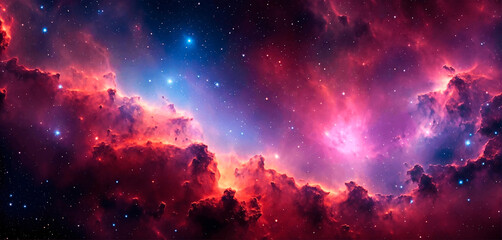 Fototapeta na wymiar Deep space background. Nebula banner.