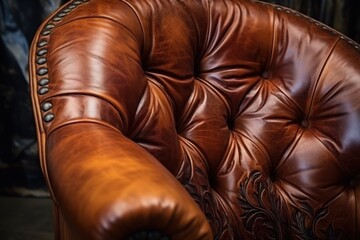 Naklejka premium brown leather upholstery