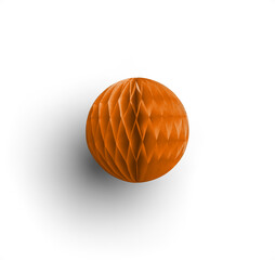 Orange Big Honeycomb Paper Ball