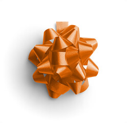 Orange Gift Bow Shinny 1