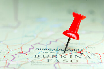 Koudougou, Burkina Faso pin on map