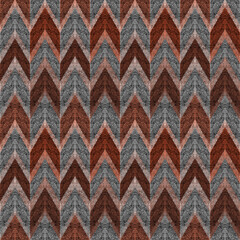 Seamless textured zigzag pattern. Brown, gray texture. - 703388590