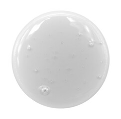 Soap foam round shape on a white background. Shampoo or detergent drop isolate