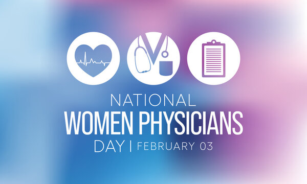 Women Physicians day is observed every year on February 3, Vector illustration