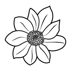 Hand drawn simple flower illustration