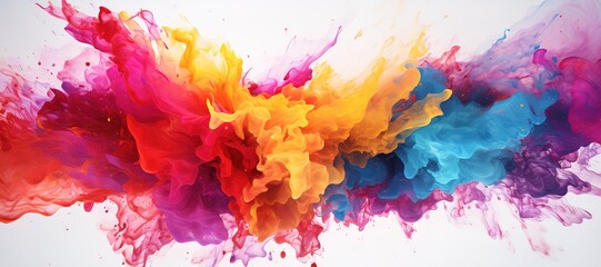colorful watercolor ink splashes, paint 49