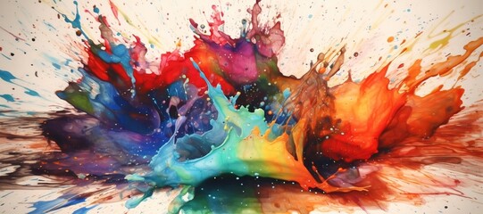 colorful watercolor ink splashes, paint 48