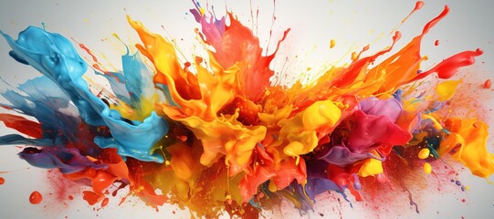 colorful watercolor ink splashes, paint 39