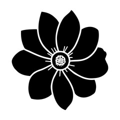 Hand drawn simple flower illustration