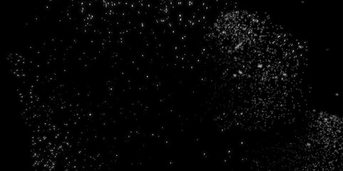 White snowflakes flying in the air. Grain Noise Halftone for Stock. Grunge background. Abstract obvious dark worn textured effect. Distressed overlay texture. Dust particles effect vector splatter.