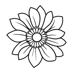 Hand drawn simple flower illustration