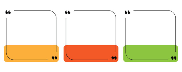 Testimonial Quote box frame, Quote Template Bubble