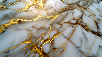 White marble with a golden orange patterns