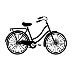 Fototapeta na wymiar Sleek Bicycle Silhouette Vector Design