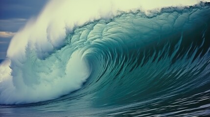 Big waves in the sea ola rompiendo - obrazy, fototapety, plakaty