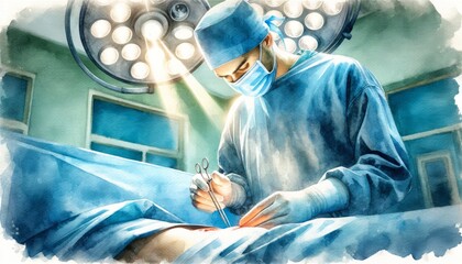 Close-up of a surgeon performing an operation.