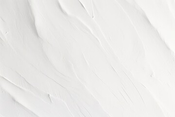 Decorative white background. Wall texture with filler paste applied with spatula, chaotic dashes and strokes. - obrazy, fototapety, plakaty