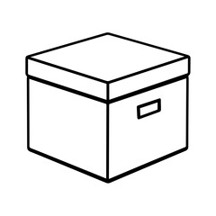 Simple Cardboard Box Vector Illustration