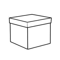 Simple Cardboard Box Vector Illustration