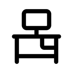 work table line icon